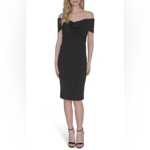 NWT Vince Camuto Black Strapless Dress Womens Size 10 Knee Length